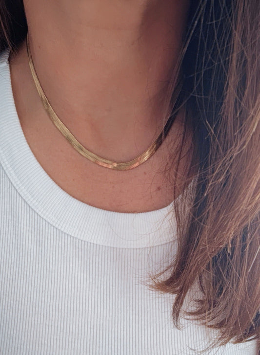5mm Gold Filled Herringbone Necklace