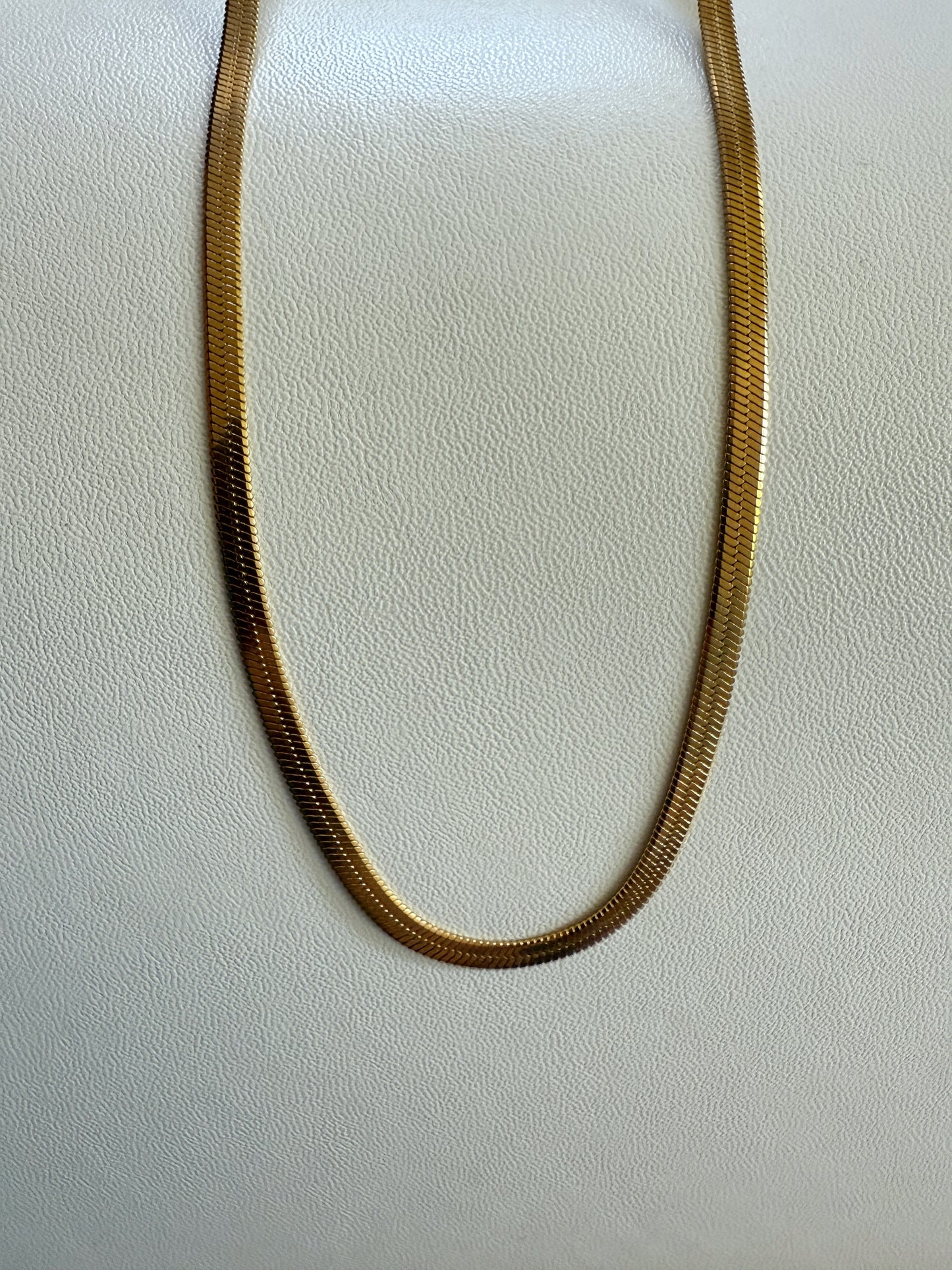 3mm Gold Filled Herringbone Necklace