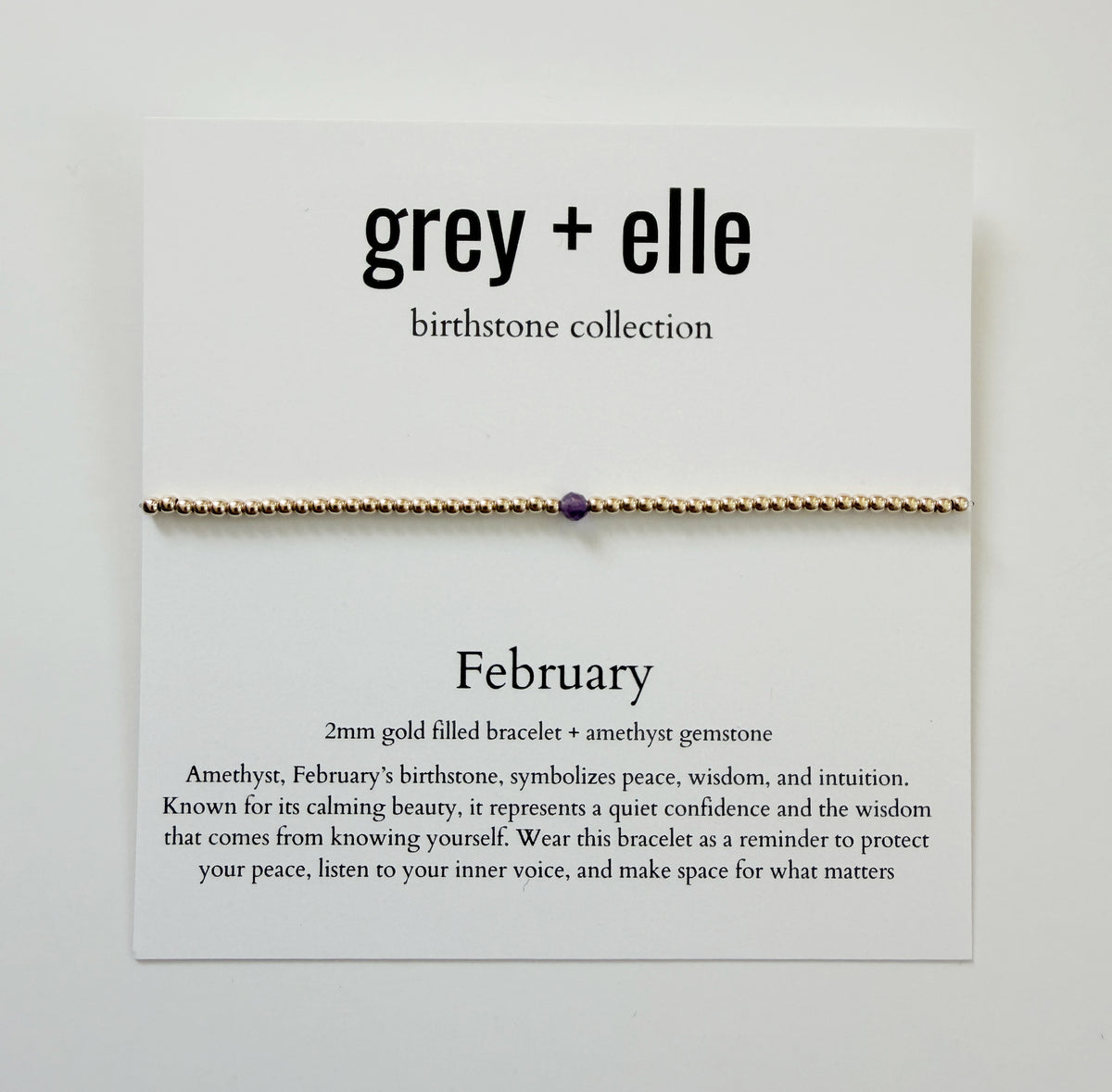 February Birthstone Bracelet | Amethyst