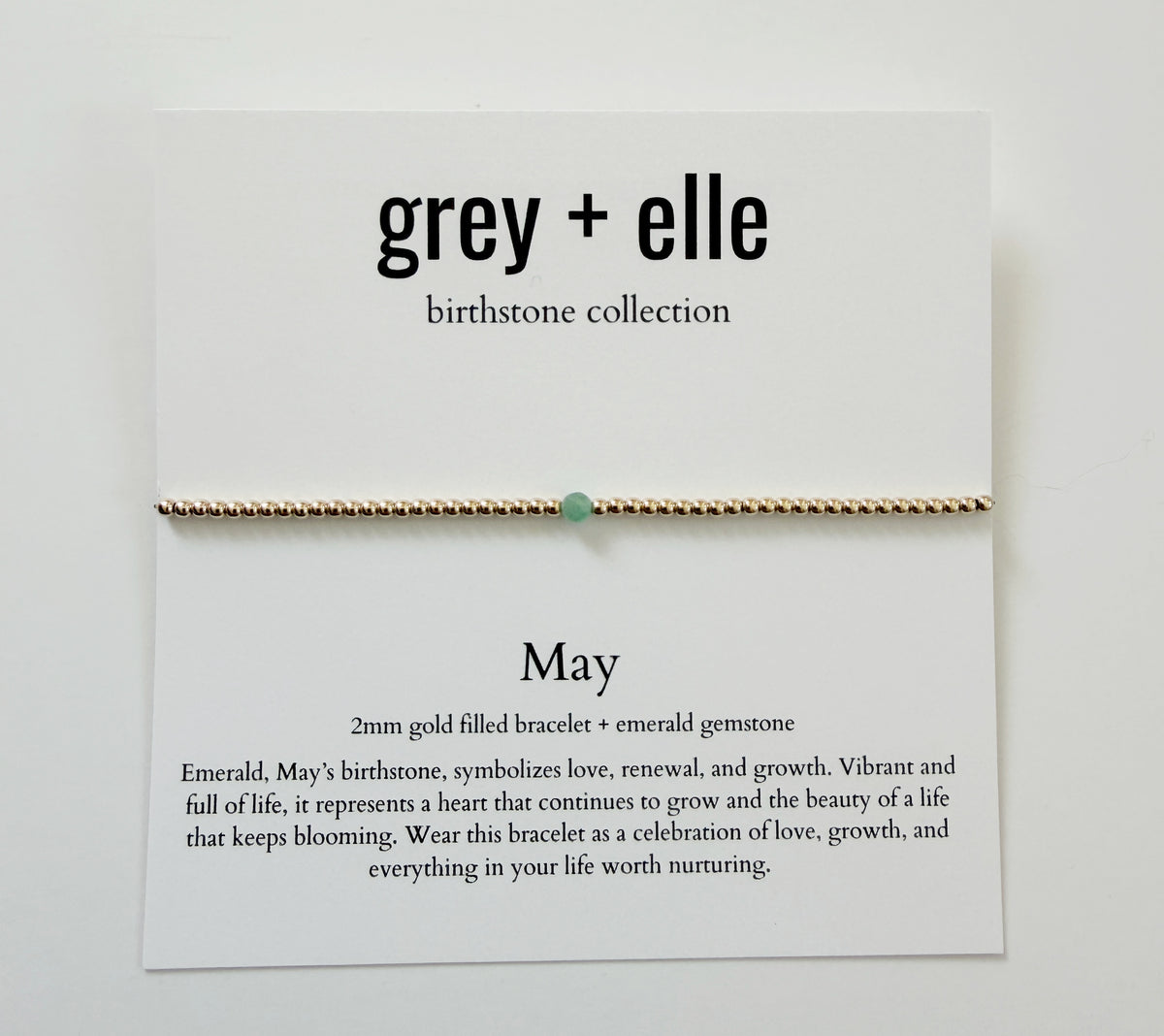 May Birthstone Bracelet | Emerald