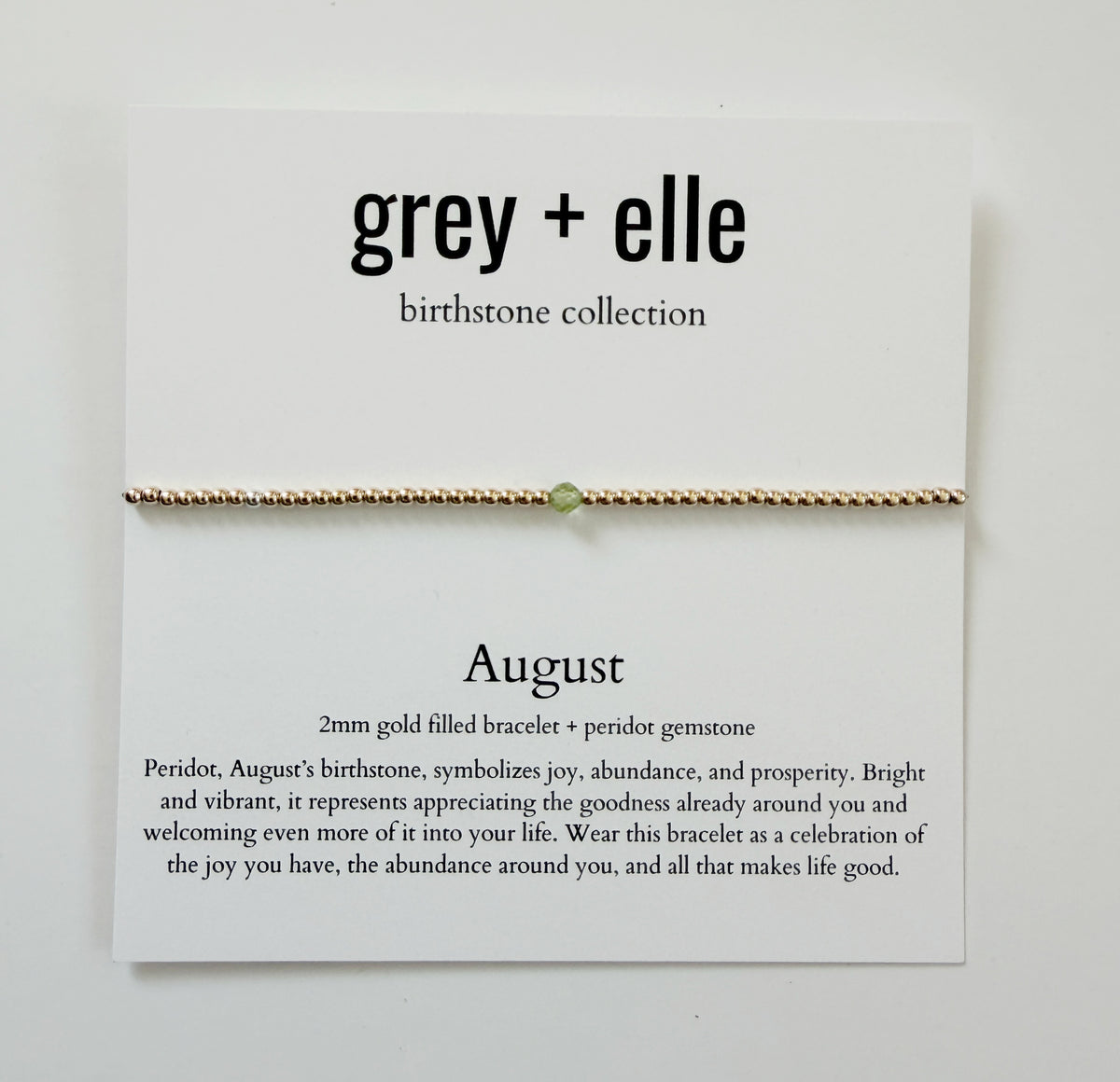 August Birthstone Bracelet | Peridot