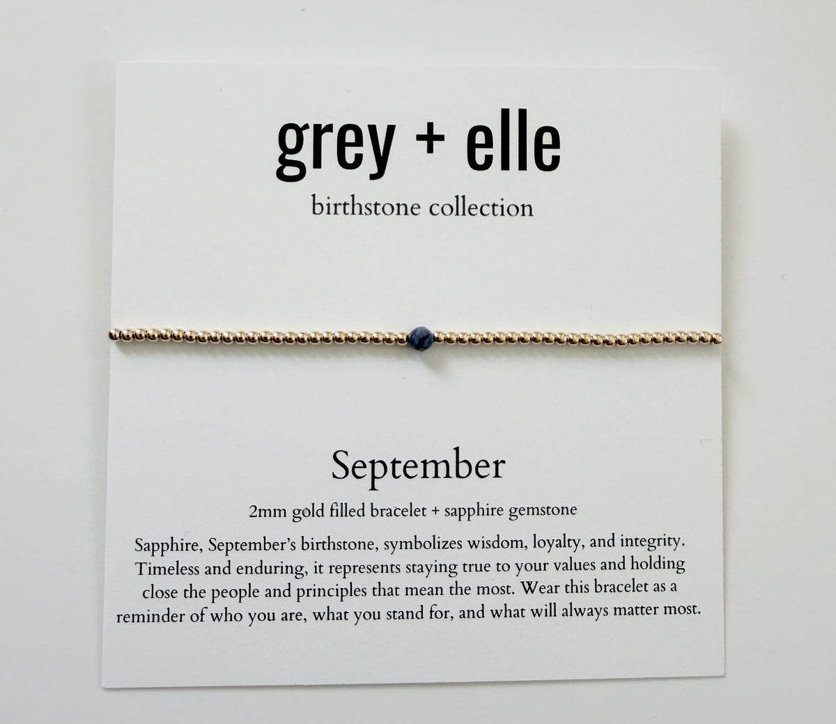 September Birthstone Bracelet | Sapphire