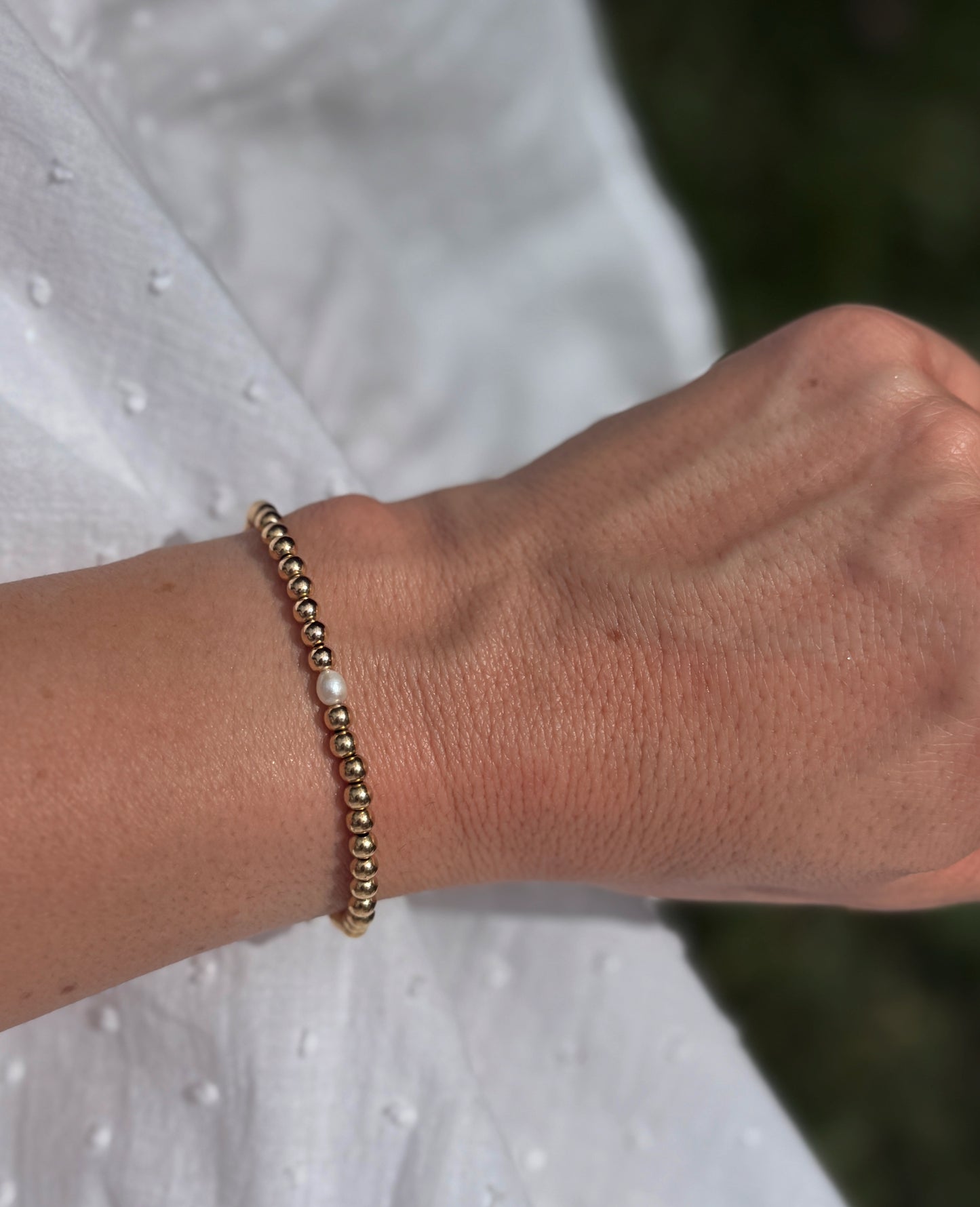 Gold + Pearl Bracelet