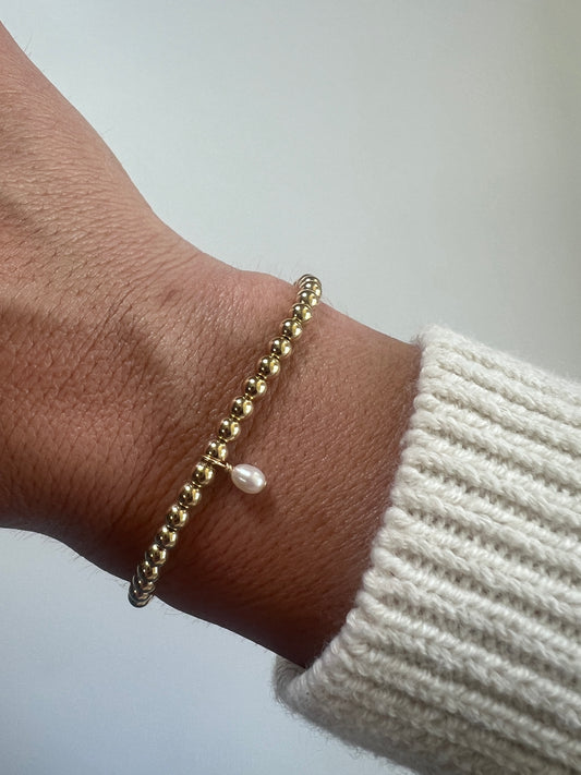 Goldie + Pearl Charm Bracelet
