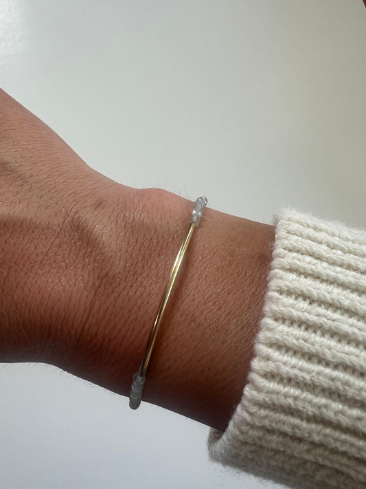 The Labradorite Bangle Bracelet