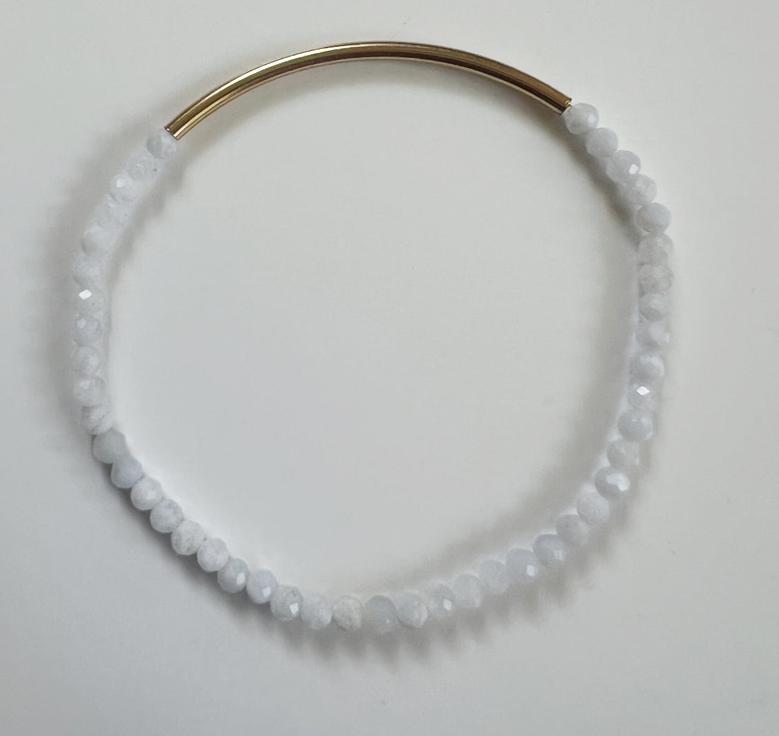 The Blue Lace Agate Bangle Bracelet