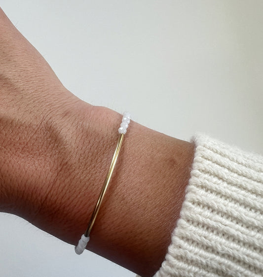 The Blue Lace Agate Bangle Bracelet