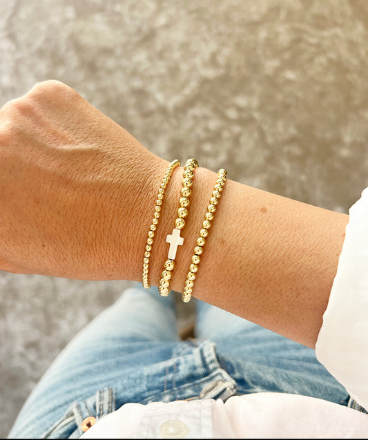 Mother of Pearl Cross Stack Set