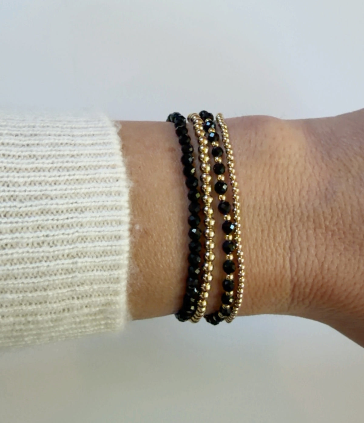 Black Onyx Gemstone Stack