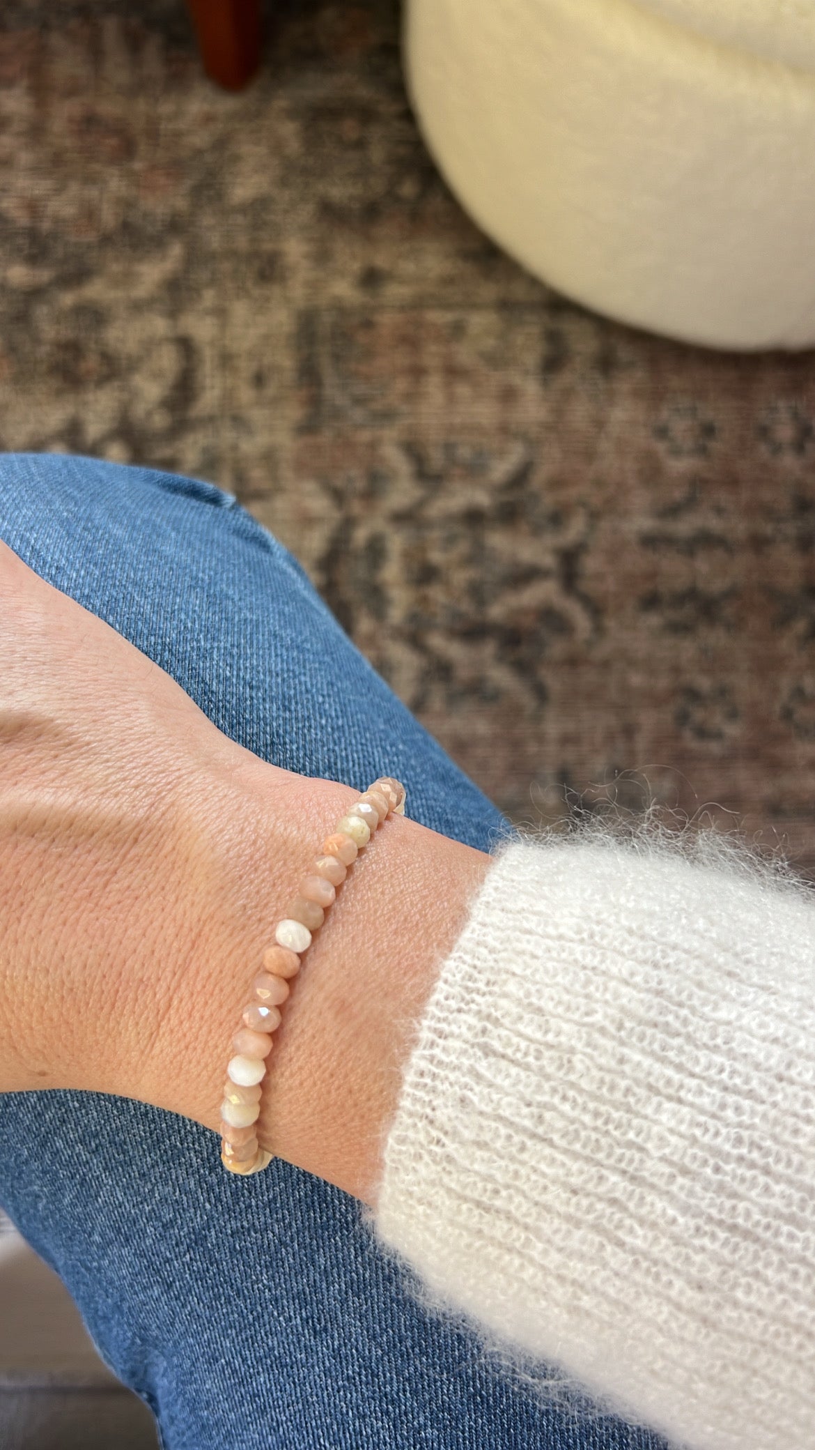 Peach Moonstone Bracelet