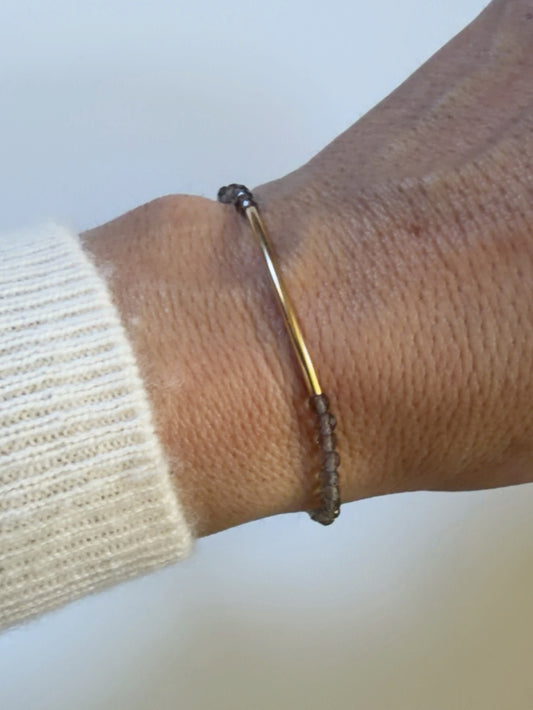 Smoky Quartz Bangle Bracelet