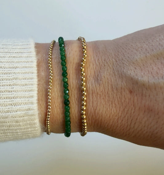 Green Agate Gemstone Bracelet