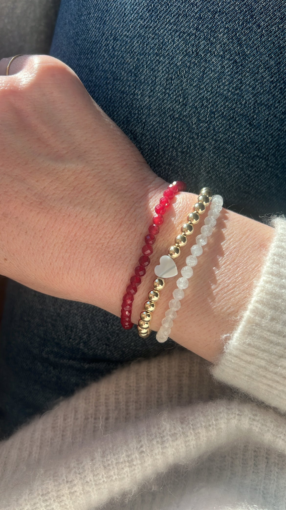 Ruby Heart Stack Set