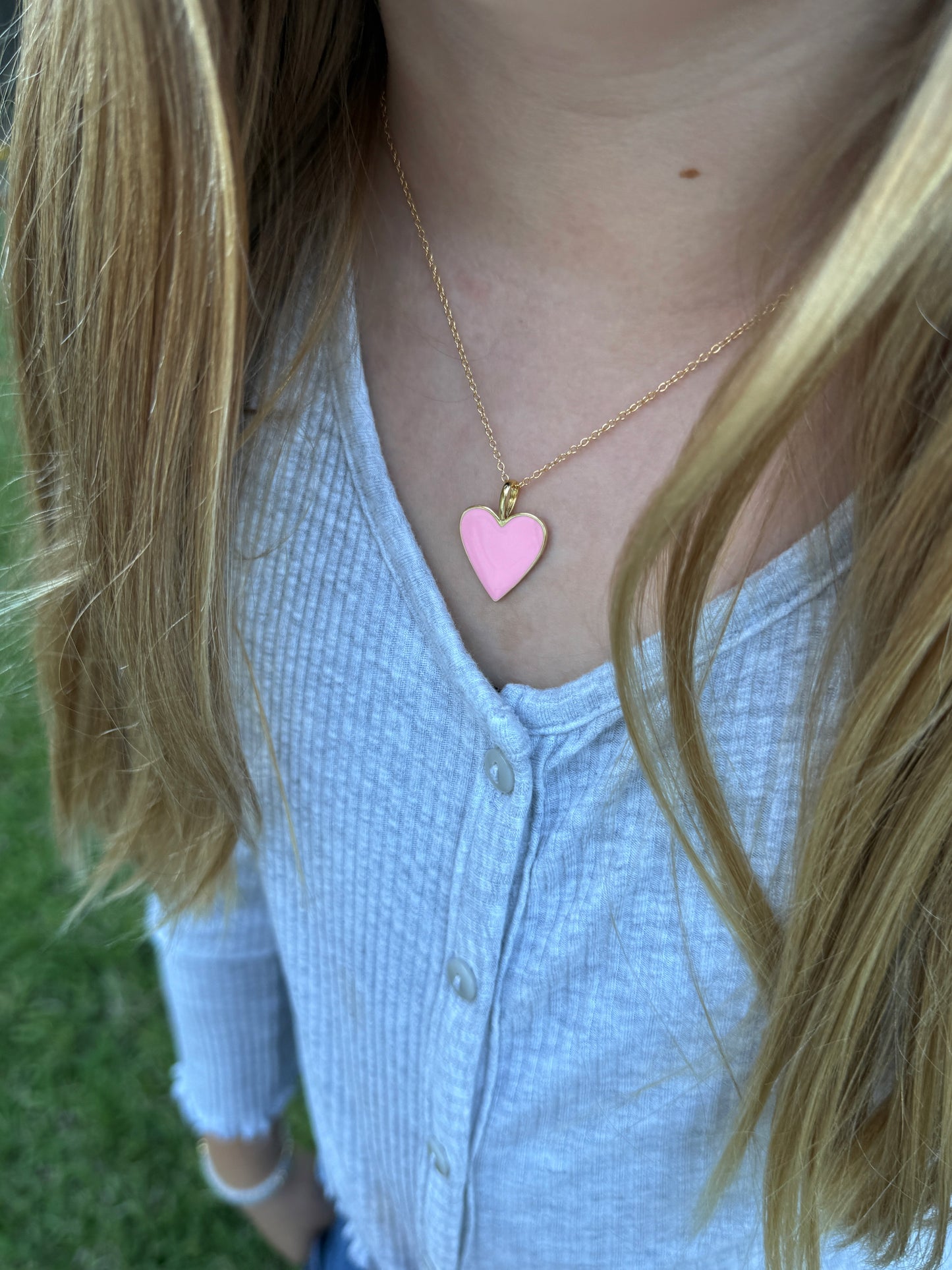 Pink Heart Necklace