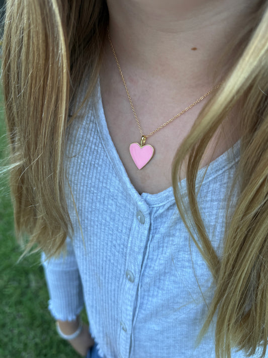 Pink Heart Necklace