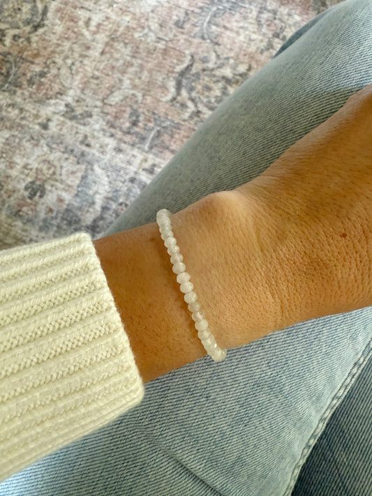 White Jade Gemstone Bracelet