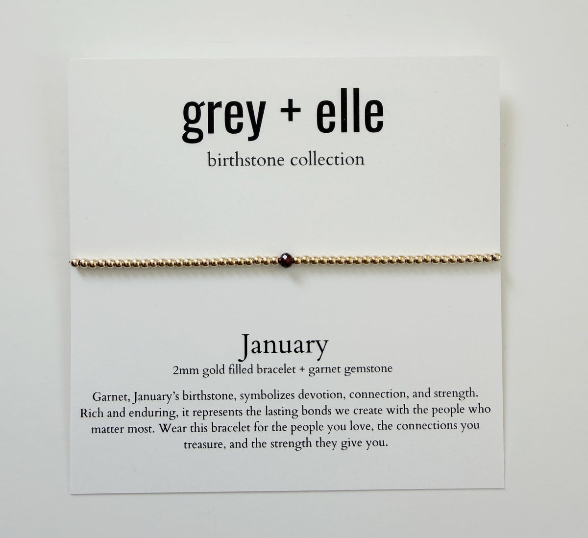 January Birthstone Bracelet | Garnet