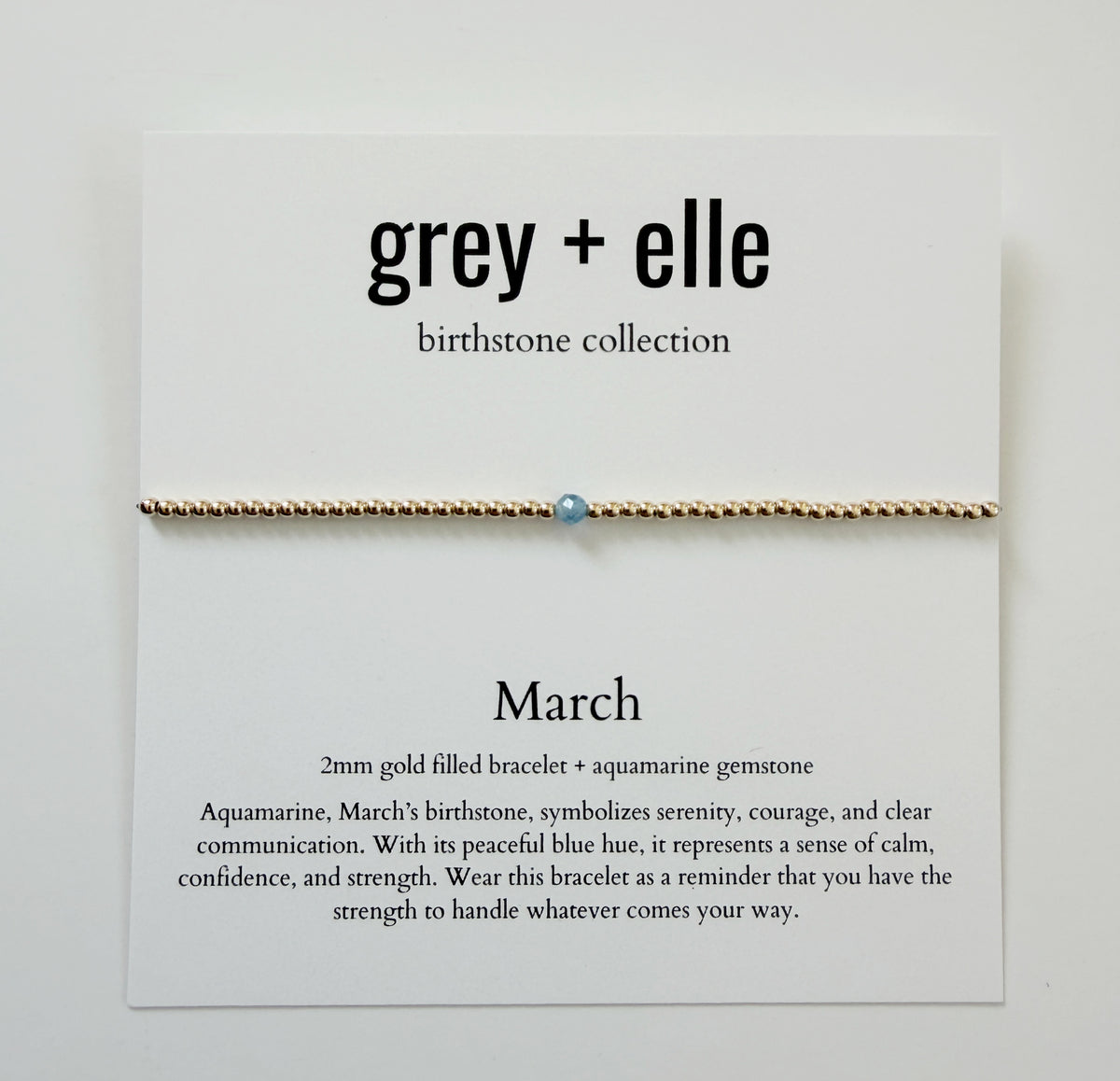 March Birthstone Bracelet | Aquamarine