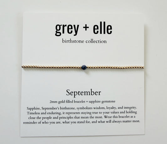 September Birthstone Bracelet | Sapphire