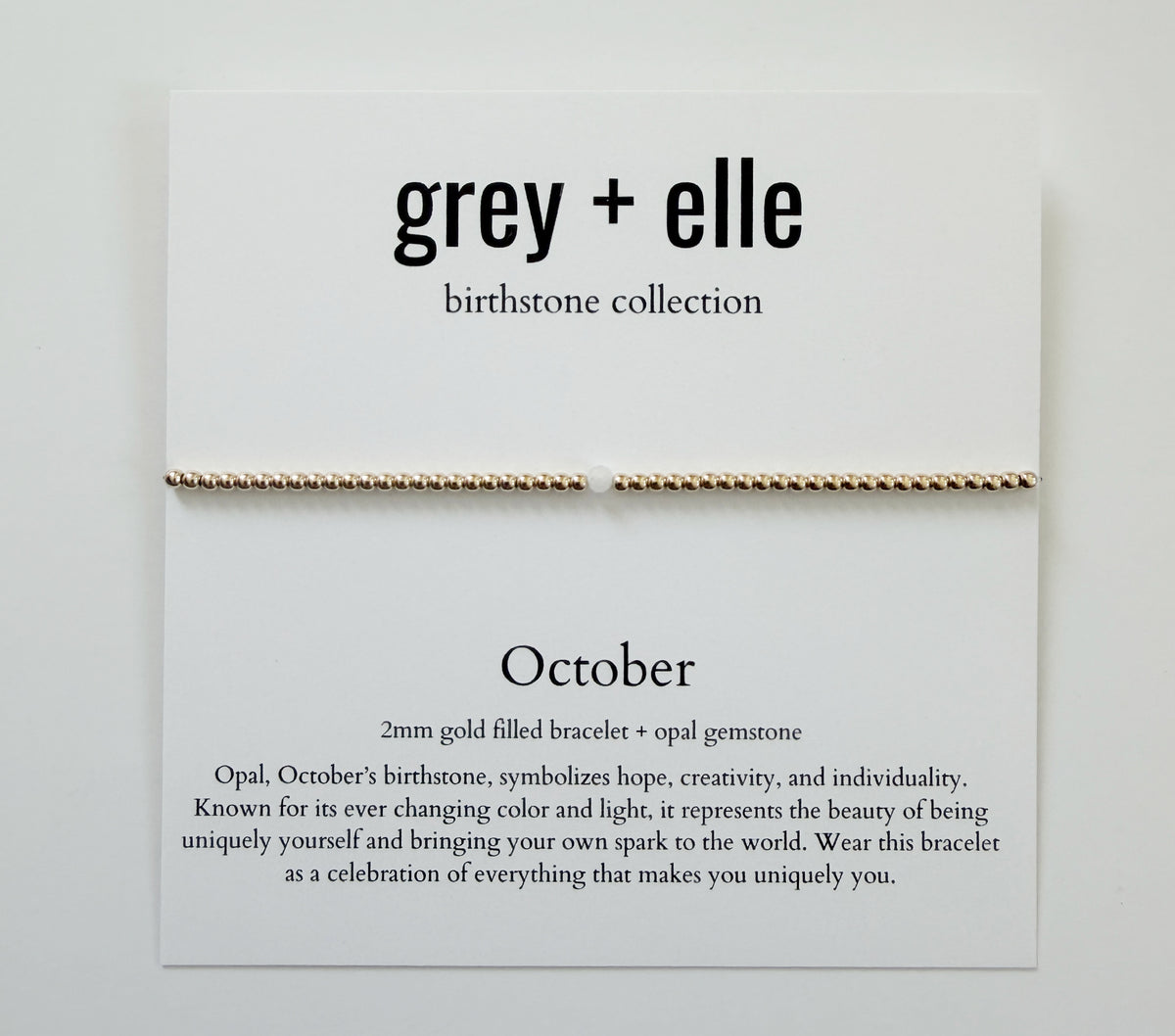 October Birthstone Bracelet | Opal