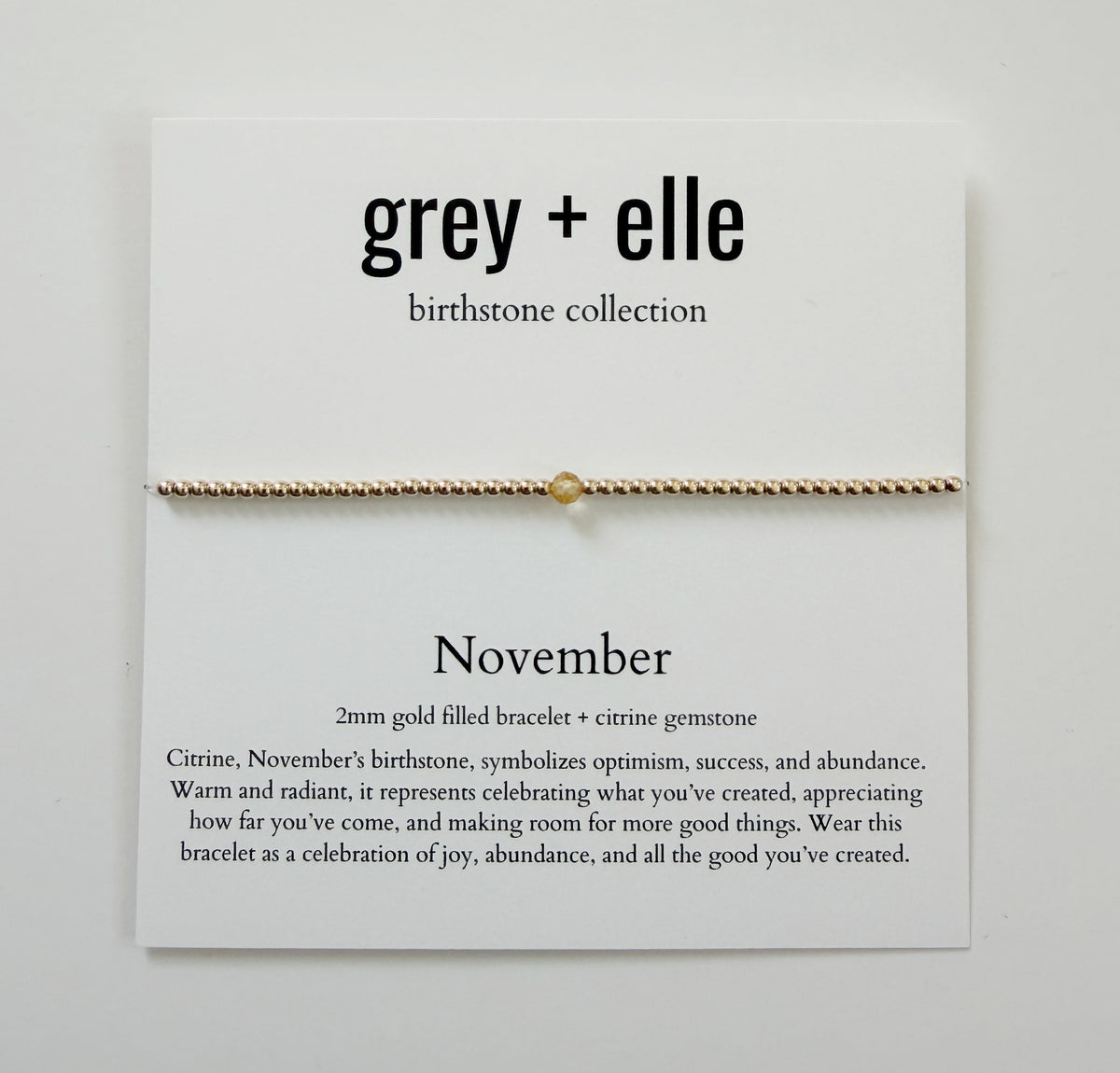 November Birthstone Bracelet | Citrine
