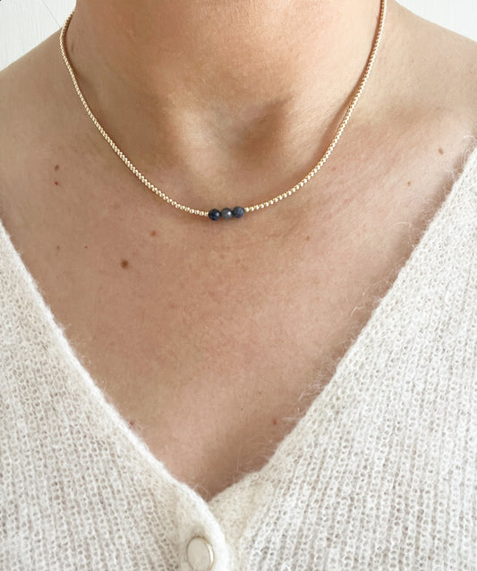 The Goldie + Sapphire Necklace