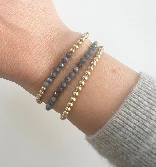 Sapphire Gemstone Bracelet Stack Set