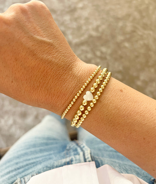 Mother of Pearl Heart Stack Set
